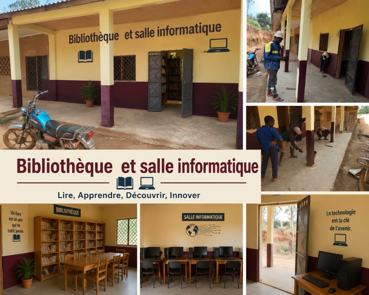 Bibliothèque et salle informatique